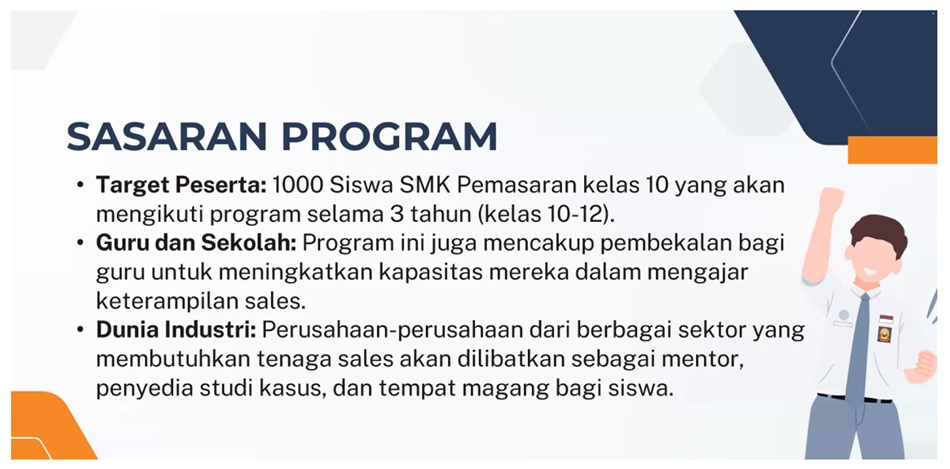 Langkah Awal Ciptakan Sales Muda Berkualitas dengan Program Gerakan 1.000 Siswa SMK Sales Naik Kelas